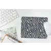 Zebra - Patroon - Blauw - Beige muismat rubber klein 262 -witbureau
