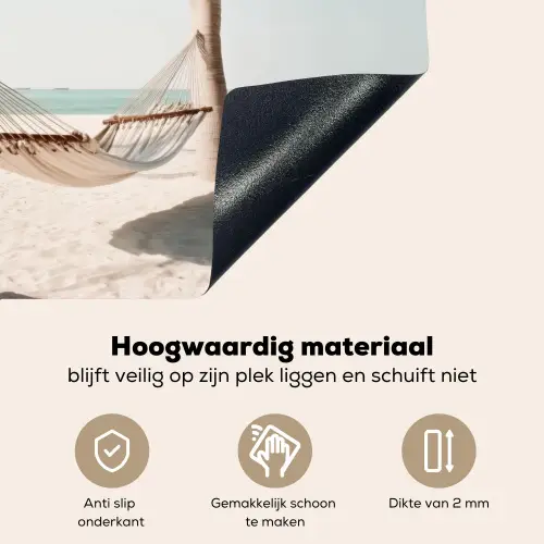 Hangmat - Palmbomen - Strand - Zee Inductie beschemer met haakjes middel -ky-onderkant-nl