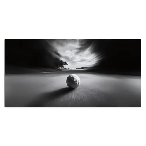 Golfbal - Wazig - Zwart Muismat XXL klein -3d_leeg