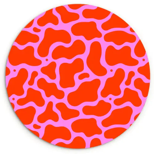 Vormen - Roze - Rood Wandcirkel plexiglas klein 852 -3d