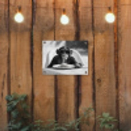 Aap - Spaghetti - Zonnebril - Zwart wit - Cool - Dier tuinposter los doek klein -sfeer1