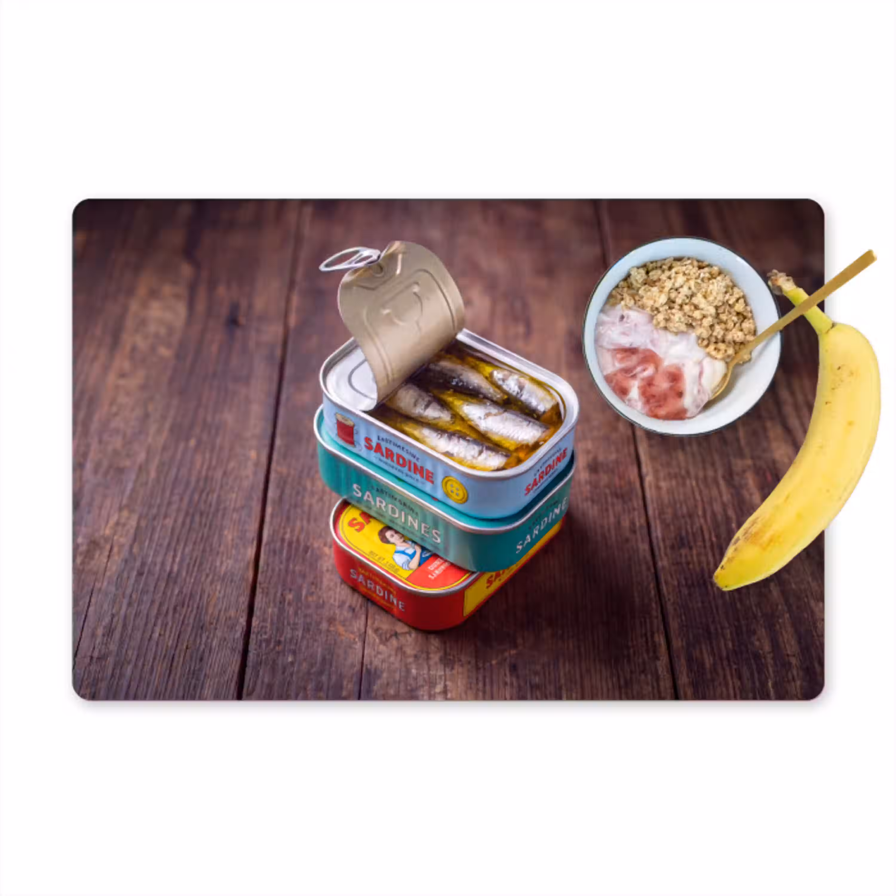 Vis - Blikjes - Keuken Placemat vinyl groot -zzzproduct_Kitchenyeah-website