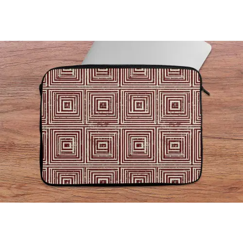 Geometrisch - Patroon - Rood laptophoes neopreen klein 279 -tafel