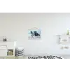 Paarden - Winter - Dieren - Natuur - Sneeuw textielposter latten blank klein -kinderkamer