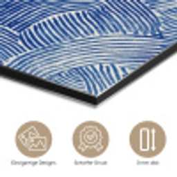Modern - Abstract - Blauw aluminium wit klein 46 -closeup_DE