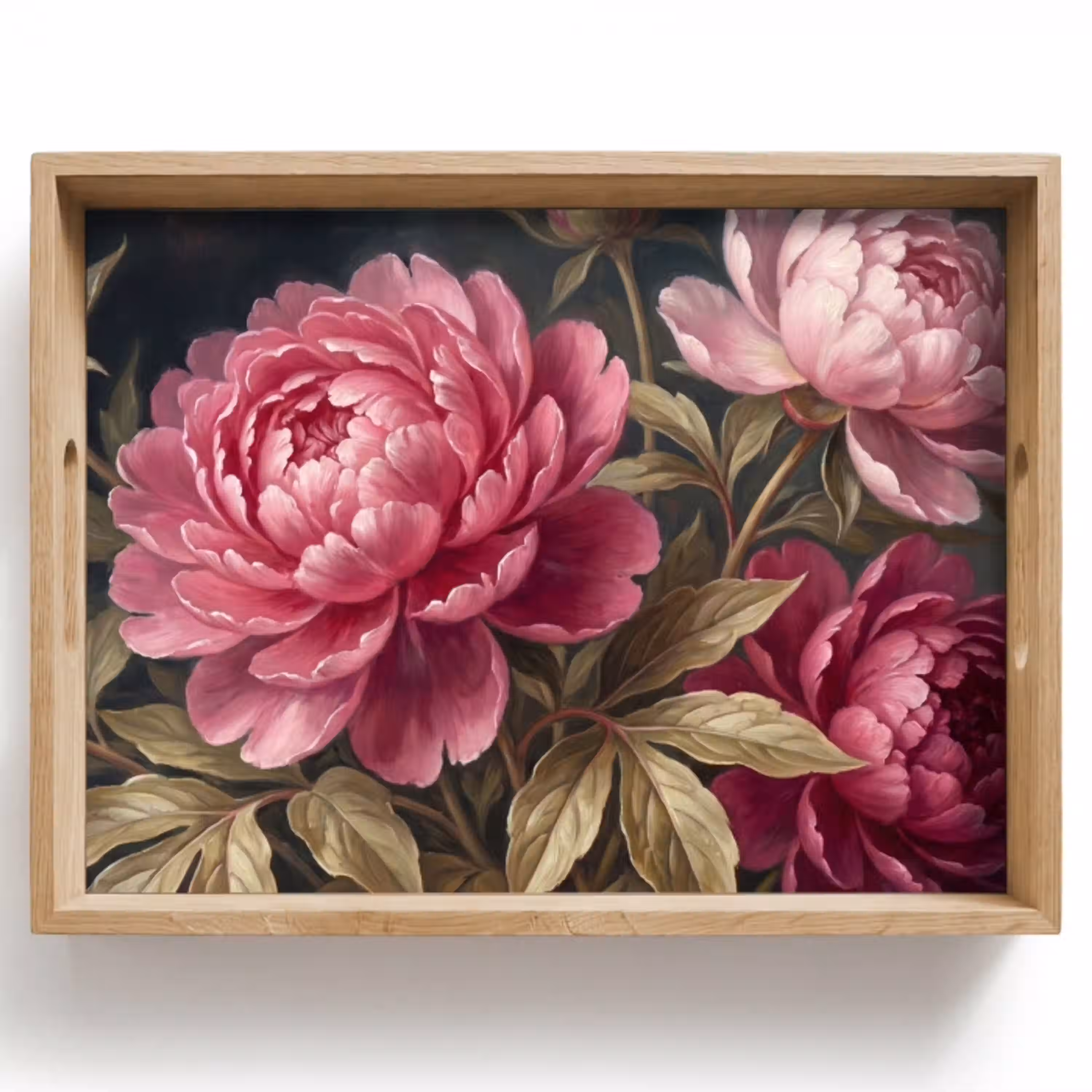 Bloemen - Roze - Klassiek - Natuur Dienblad Rechthoek middel -z3d_shopping