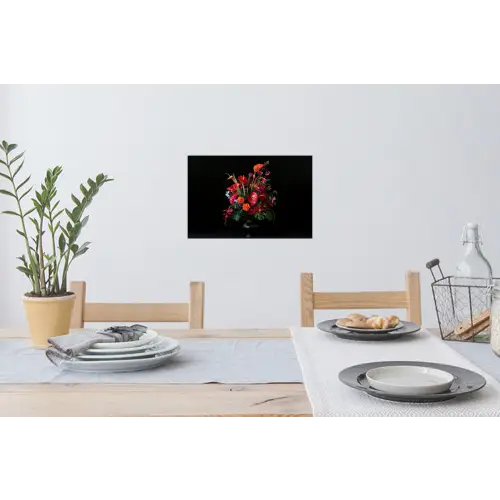 Bloemen - Boeket - Sierlijk Muursticker klein -eettafel