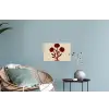 Bloemen - Bladeren - Rood - Minimalistisch Muursticker klein -plant
