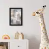 Penseelstreken - Schilderij - Beige fotolijst zwart zonder passe partout klein -usfeer4_kinderkamer