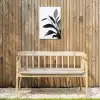 Plant - Bladeren - Minimalistisch - Zwart Tuinposter op houten frame 2 cm dik klein -sfeer4