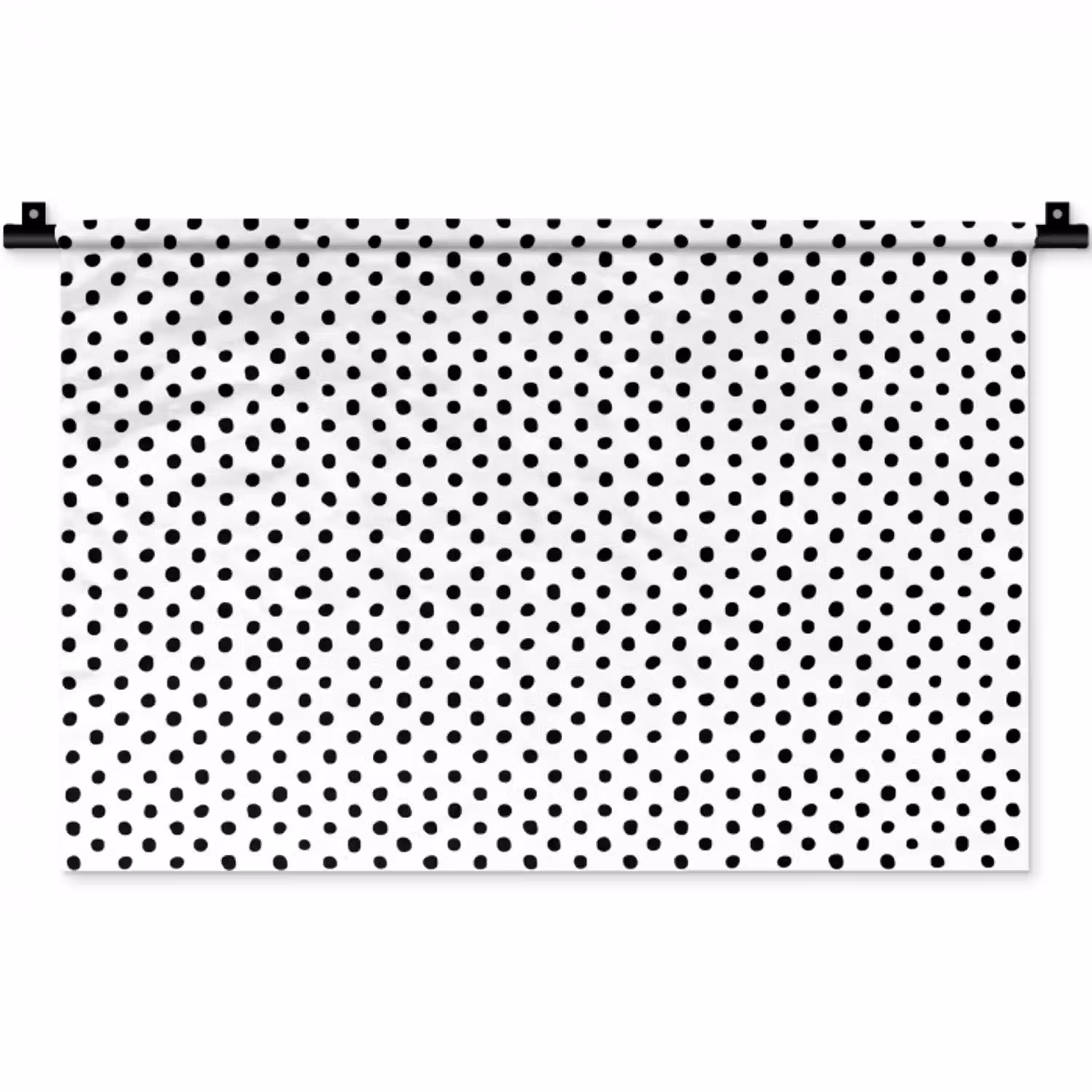 Stippen - Patroon - Zwart - Wit Wandkleed katoen klein 269 -zz3d