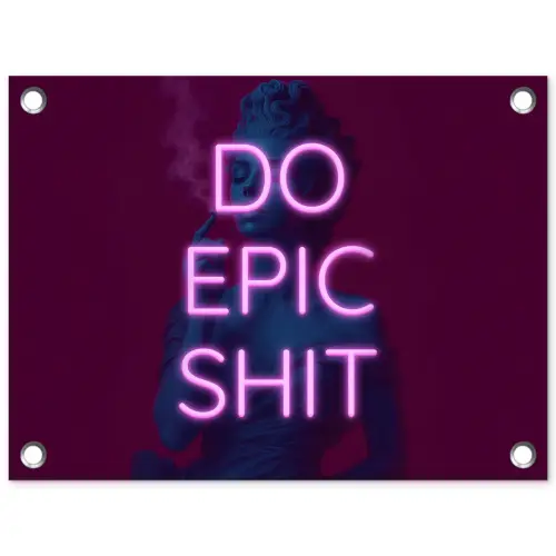 Buste - Neon - LED - Letters tuinposter los doek klein -3d