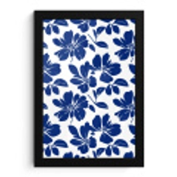 Floraal - Modern - Blauw fotolijst zwart zonder passe partout klein 224 -3d