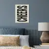 Cheers - Japandi - Zwart - Letters poster papier klein -sfeer2