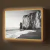 Strand - Klif - Golven - Voetstappen Light Box met batterij (Wandlamp) middel -z3d_website