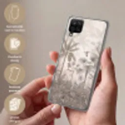 Jungle - Banenboom - Kolibrie - Beige Telefoonhoesje Samsung Galaxy A12 klein -sfeer3_NL