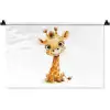 Giraf - Baby dier - Wilde dieren Wandkleed katoen klein -zz3d