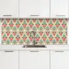 Barok - Retro - Kleurrijk keuken achterwand 2 middel 871 -3d