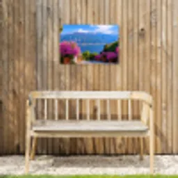 Lake Como - Italië - Landschap Tuinposter op houten frame 2 cm dik klein -sfeer4