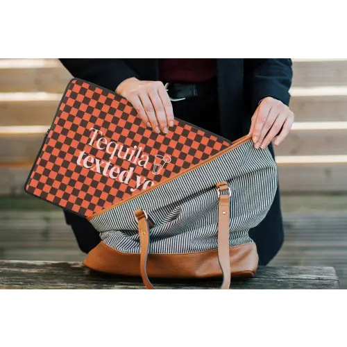 Tequila texted you - Glas - Vierkanten - Oranje laptophoes neopreen klein -tas