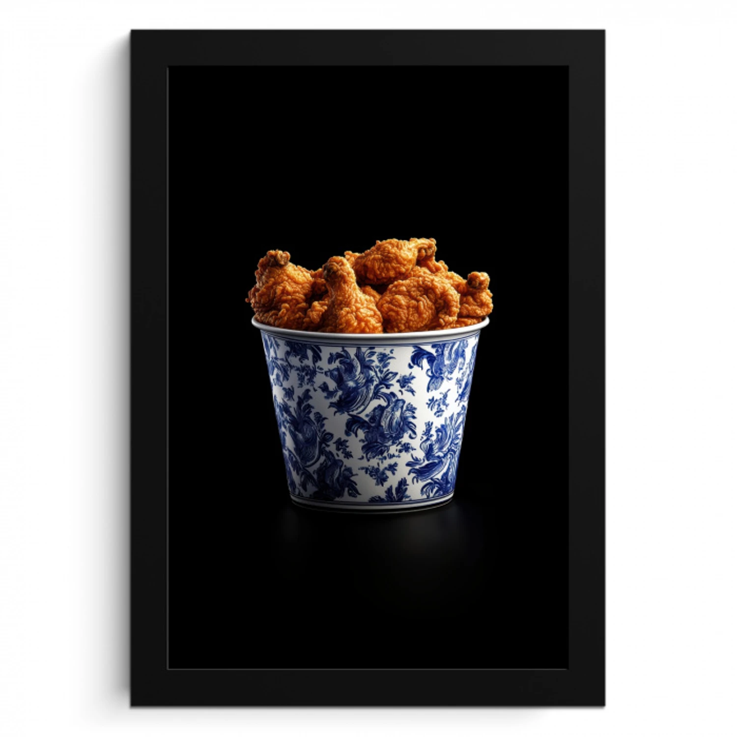 Kip - Bucket - Delfts blauw - Lekker KitchenYeah - Keuken - Fotolijst klein -3d