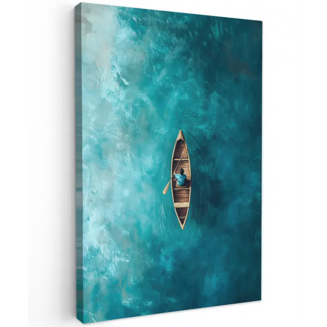 Bootje - Water - Blauw canvas 2cm klein -z3d