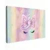 Eenhoorn - Glitters - Regenboog - pastel canvas 2cm klein -z3d