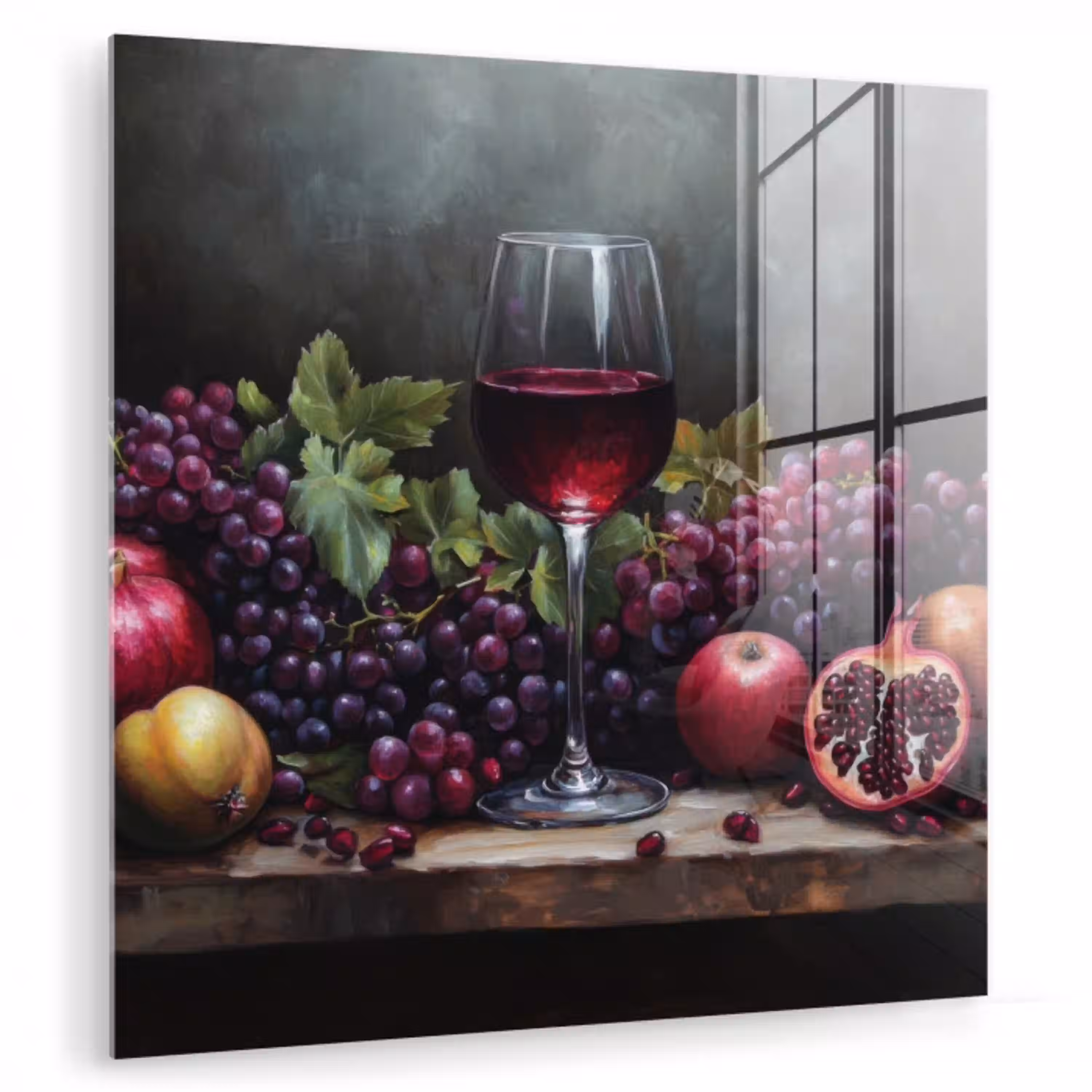 Wijn - Fruit - Stilleven plexiglas 5mm klein -zzzproduct_nieuw