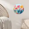 Illustratie - Bloemen - Kleurrijk Wandcirkel plexiglas klein -sfeer5