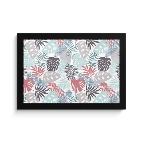 Bladeren - Jungle - Pastel - Tropisch fotolijst zwart zonder passe partout klein -3d