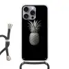 Ananas - Gedetailleerd - Bladeren Hoesje iPhone 16 Pro Max met koord klein -3d