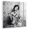 Chic - Vrouw - Zwart - Wit plexiglas 5mm klein -zzzproduct_nieuw