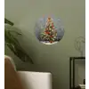 Kerstboom - Cadeaus - Rood - Goud Wandcirkel behangsticker klein -sfeer2