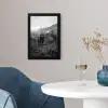 Schotse hooglander - Kalf - Zwart - Wit fotolijst zwart zonder passe partout klein -sfeer4