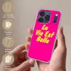 Quote - Retro - Roze Telefoonhoesje iPhone 17 Pro klein -sfeer3_NL