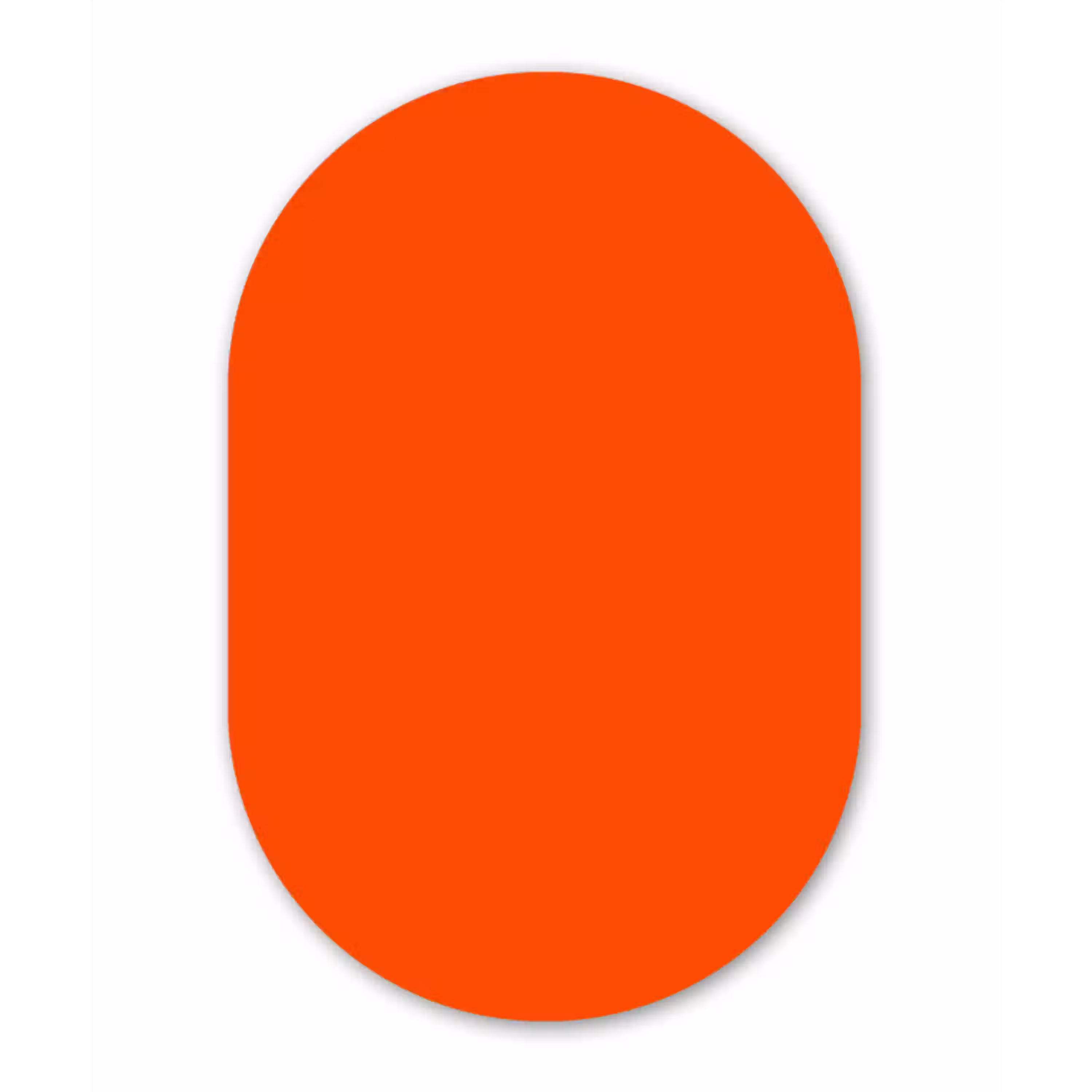 Fiery  - Tangerine - Oranje Wandcirkel Ovaal Aluminium middel 839 -3d