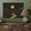 Rivier - Goud - Maan - Vogels PET vilt klein -sfeer2