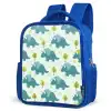 Triceratop - Blauw - Stippen - Boompjes Kinderrugzak - Blauw middel -schuin