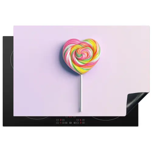 Hart - Lolly - Snoep Inductie beschermer vinyl 3mm klein -3d