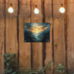 Vogels - Zon - Bomen - Groen tuinposter los doek klein -sfeer1