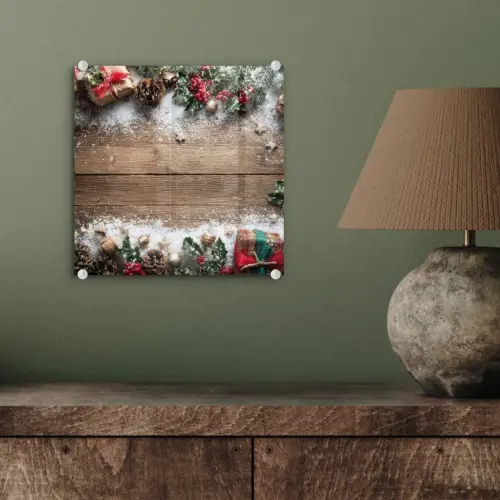 Kerstdecoratie - Geschenken - Hout - Veelkleurig plexiglas 5mm klein -sfeer3
