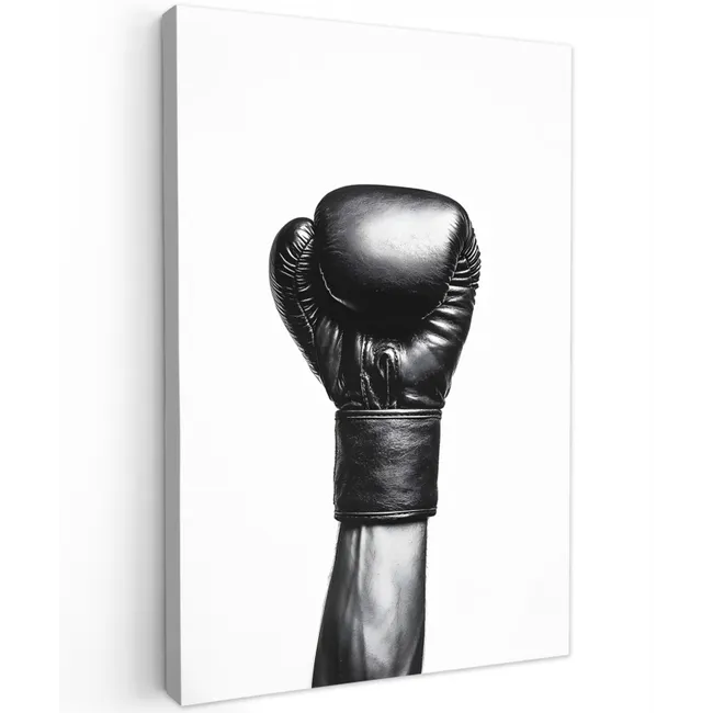 Bokshandschoen - Zwart - Hand Tuinposter op houten frame 2 cm dik klein -3d