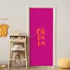 Oh la la - Roze - Oranje - Minimalistisch deurposter klein -sfeer4