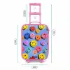 Een speels en kunstzinnig patroon van kleurrijke smileys Kinderkoffer - Roze klein -productfoto_formaten