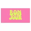 Bonjour - Roze - Fel groen Muismat XXL klein -3d_leeg