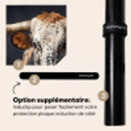 Stier - Kleurrijk - Hoorns Inductie beschermer vinyl 3mm middel -zzzzzzz-induclip_FR