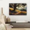 Bankje - Boom - Klaprozen - Heuvels canvas 2cm klein -sfeer6