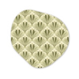 Klassiek - Waaier - Groen Wandcirkel Organisch Aluminium middel 851 -3d