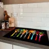 Lepels - Kruiden - Modern - Graffiti - Verf - Kleurrijk Inductie beschermer vinyl 3mm klein -sfeer3