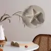 Strand - Zeester - Zand - Beige Akoestische PET Vilt - Rond klein -sfeer3